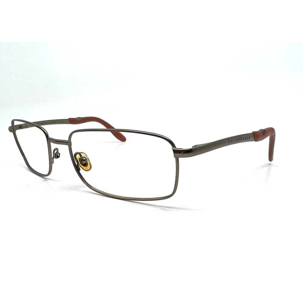 Faconnable Metal Frame Eyeglasses Rectangle Frame Temple Pads need replaced 8741